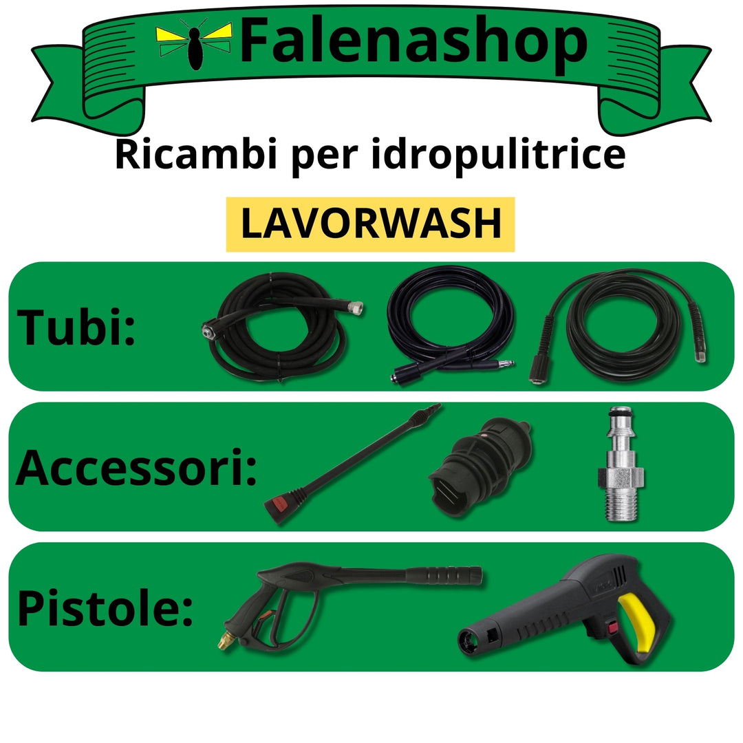 Lavor tubo idropulitrice acqua calda m22 - 3/8f -8mt ricambi accessori