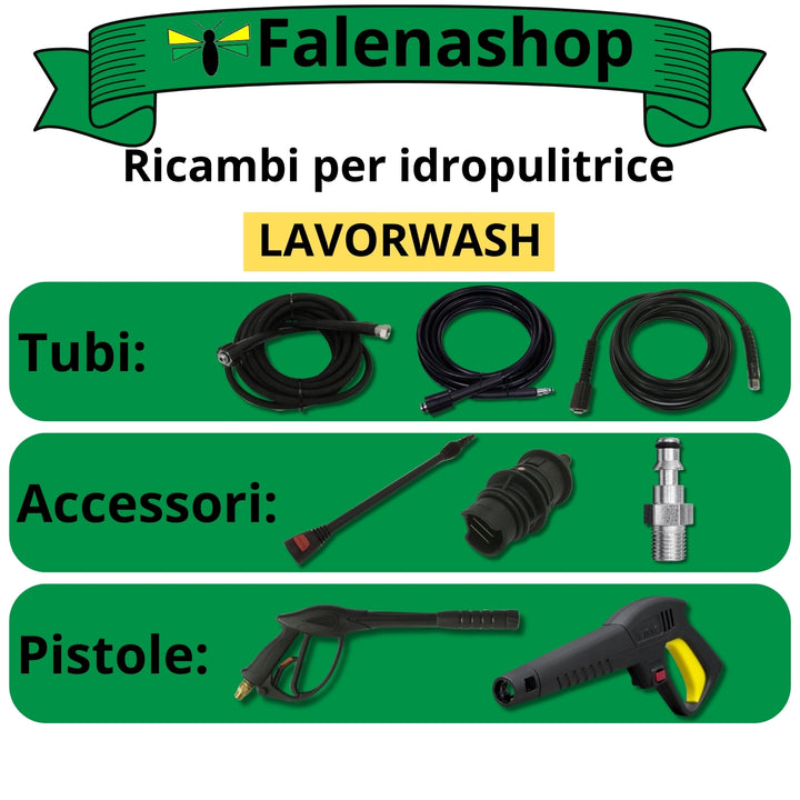 Lavor tubo prolunga 6mt + raccordo m22 ¼ idropulitrice lavorwash