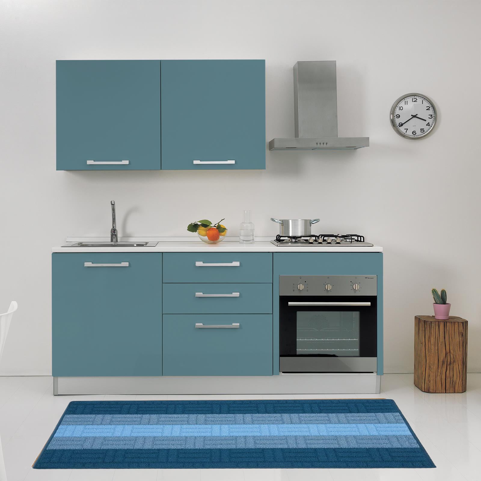 Tappeto Runner Cucina 90x440 Cm – Moderno Astratto, Antiscivolo E Lavabile – Spessore 6mm