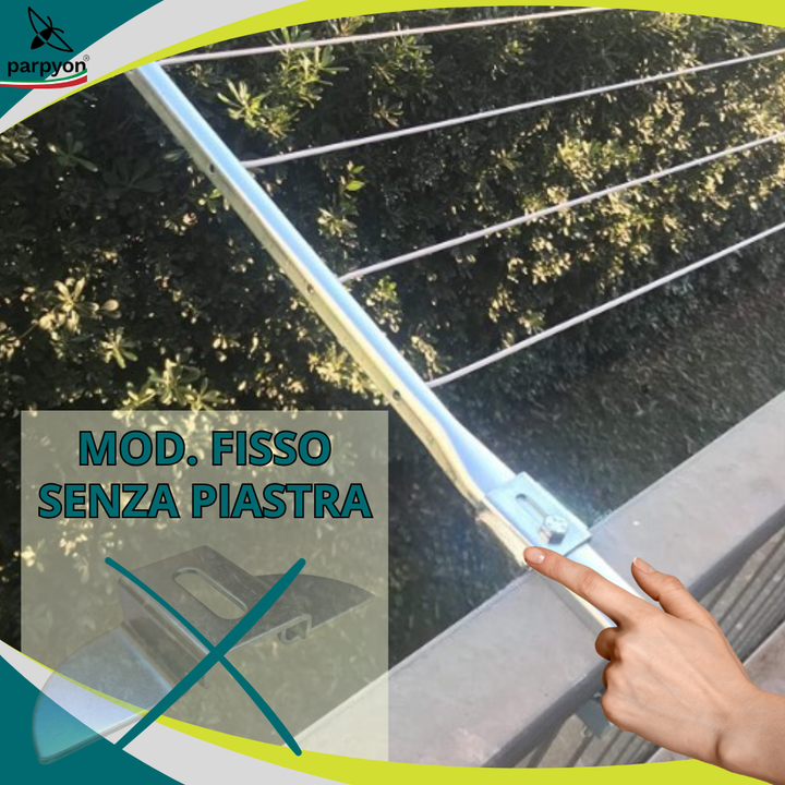 Bracci Stendibiancheria da balcone esterno nero fisso #colore_grigio-scuro