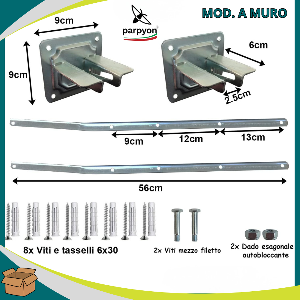 Bracci Stendibiancheria da parete esterno#colore_acciaio-zincato