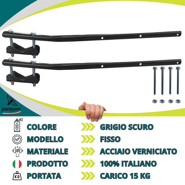 Bracci Stendibiancheria da balcone esterno nero fisso #colore_grigio-scuro