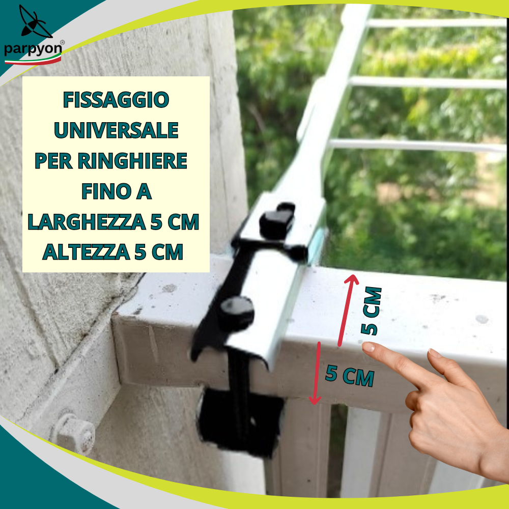 Bracci Stendibiancheria da balcone esterno bianco fisso #colore_bianco