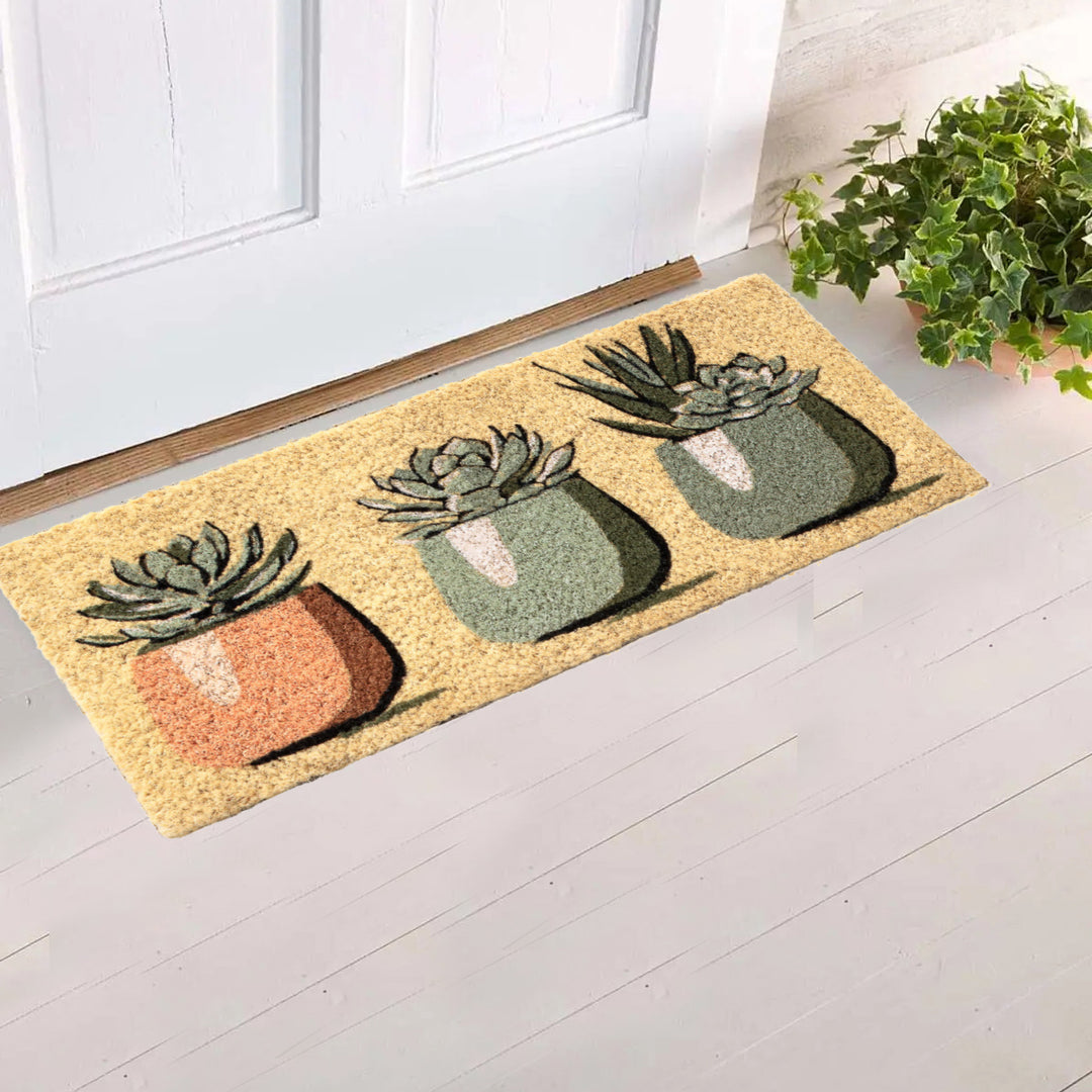 Zerbino Ingresso casa Divertente Simpatico cm 23X53 Tappeto Antiscivolo in Cocco