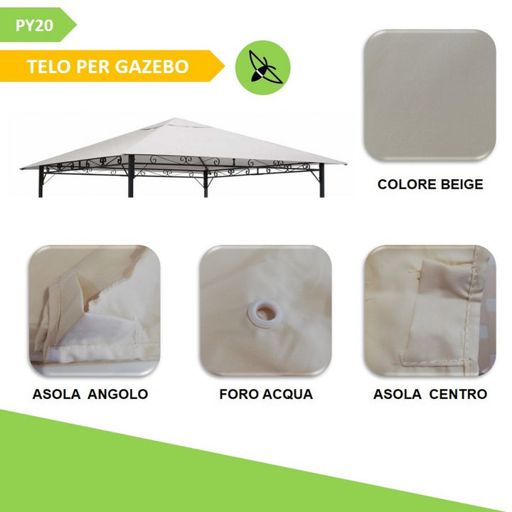 Telo gazebo 3x3 STYLE [OCCASIONE] Copertura per gazebo da giardino