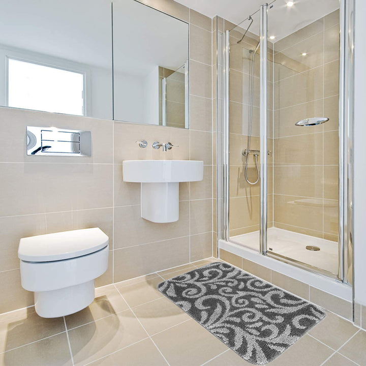 Tappeto Bagno Antiscivolo Giglio, CM 60X120 Lavabile in Lavatrice