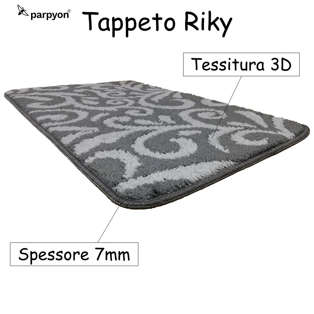 Tappeto Bagno Antiscivolo Giglio, CM 60X120 Lavabile in Lavatrice