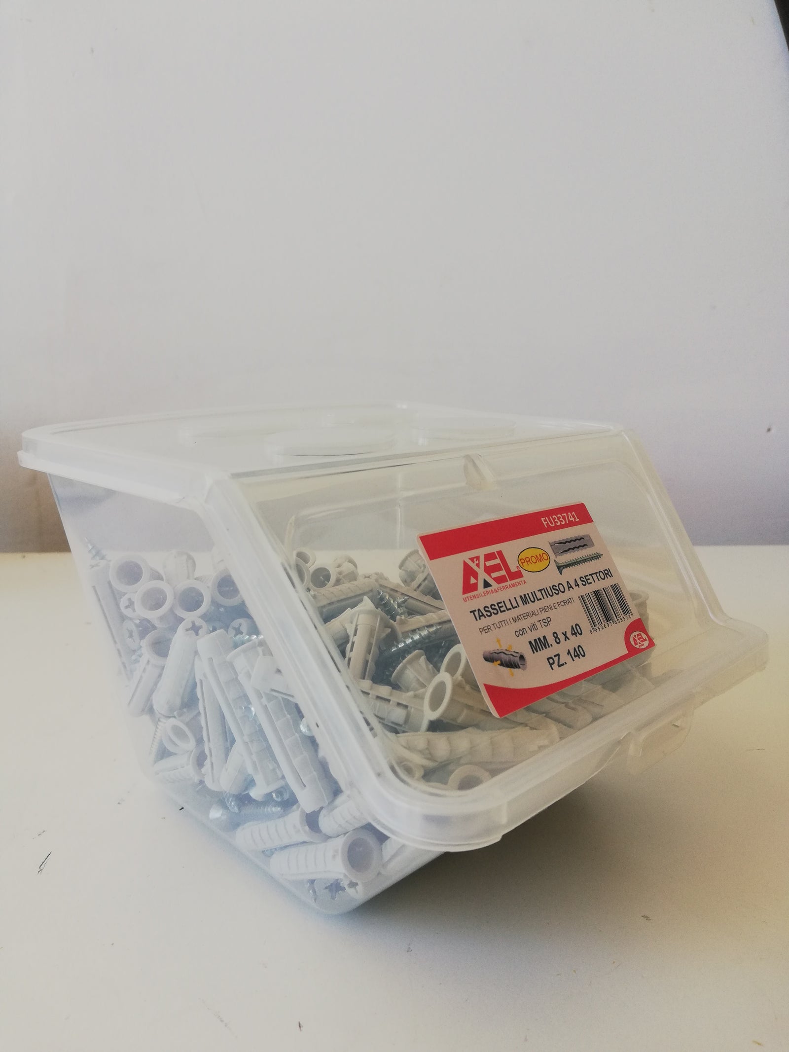 N. 2 BOX VITI 140PZ + TASSELLI 140PZ - 8MM falenashop.myshopify.com
