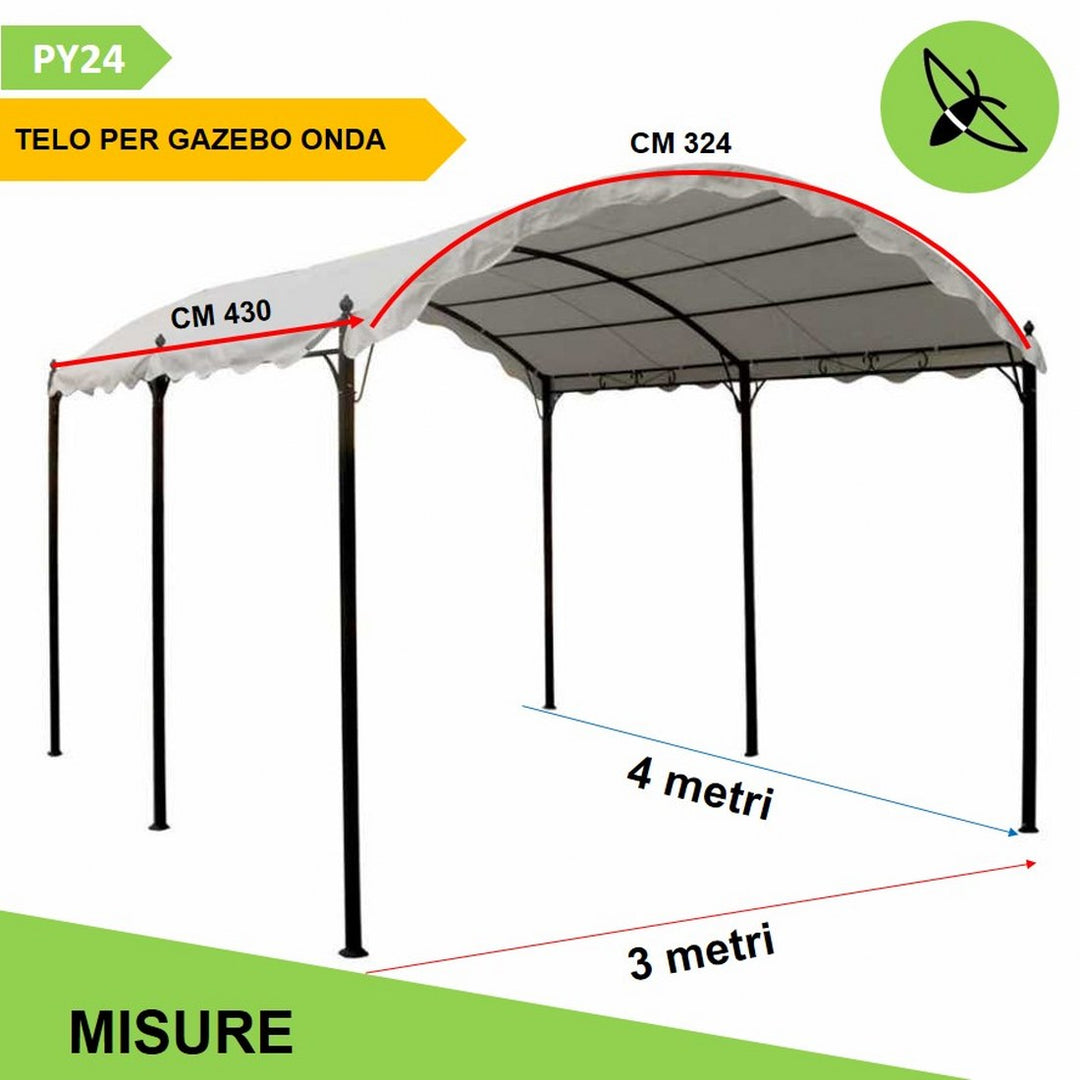 Telo gazebo 3x4  ONDA [OCCASIONE] Copertura in tessuto poliestere