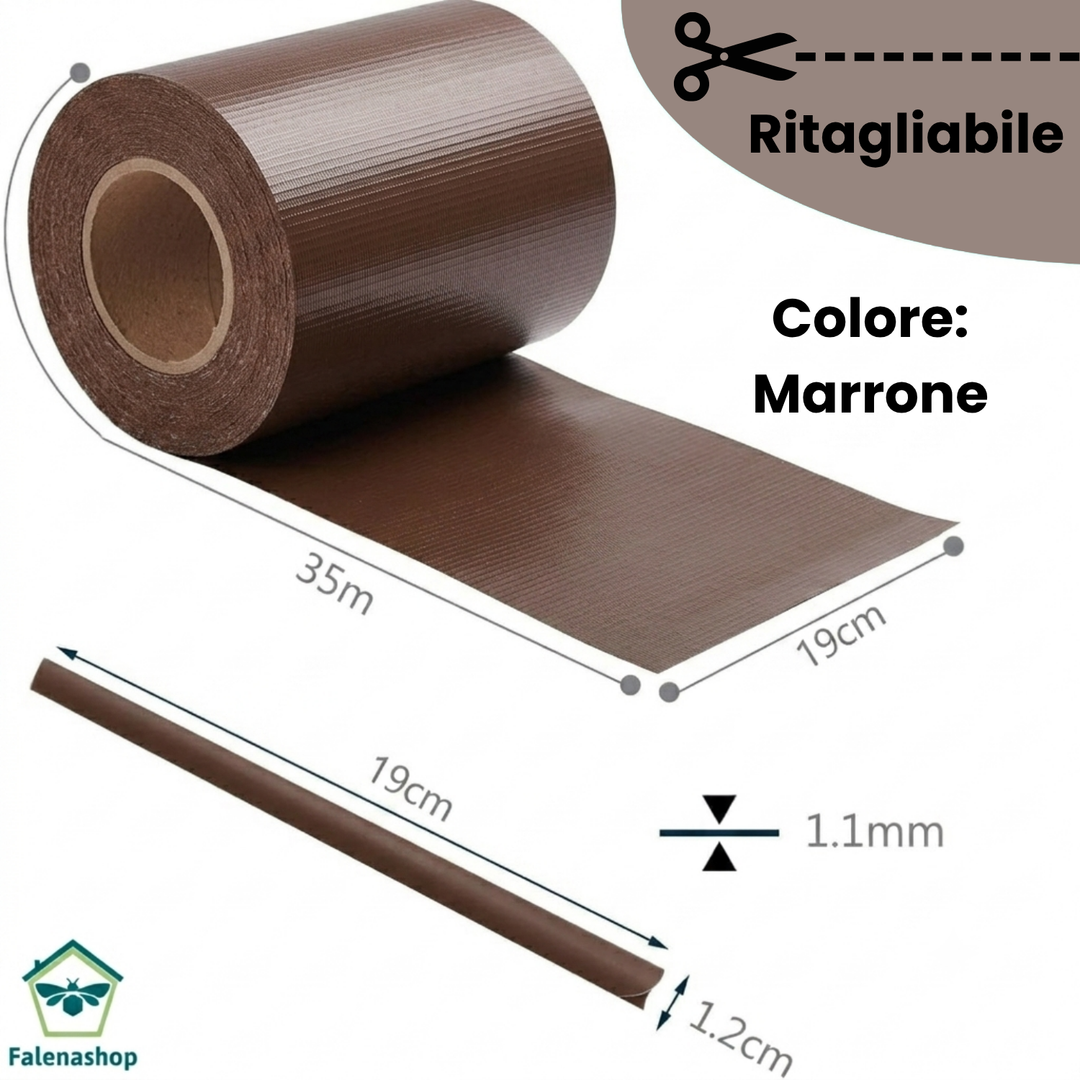 Falena Strisce Frangivista per Balcone, Fascia Privacy per Recinzione o cancello in PVC
