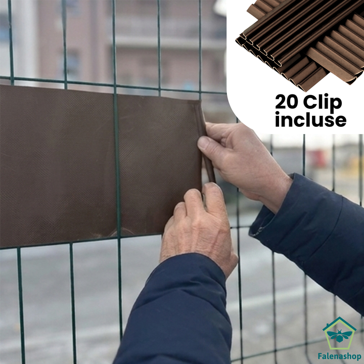 Falena Strisce Frangivista per Balcone, Fascia Privacy per Recinzione o cancello in PVC