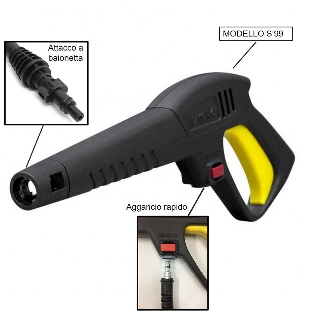 Lavor pistola S09 + tubo mt 8 idropulitrice accessori ricambi lavorwash
