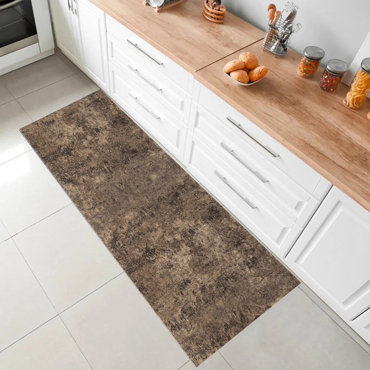 BIANCHERIAWEB Tappeto Passatoia Antiscivolo Con Elfi Di Natale - 50x140 Cm, Stampa Digitale, Lavabile, Made In Italy, Per Cucina E Corridoio