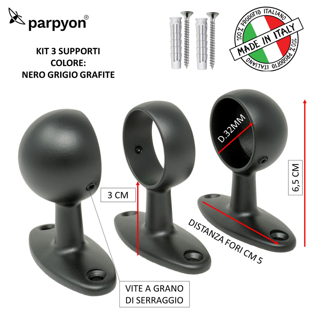 Supporto per tubi omp porro mm 30 nichelato satinato Supporto per tubi omp porro mm 30 nichelato satinato