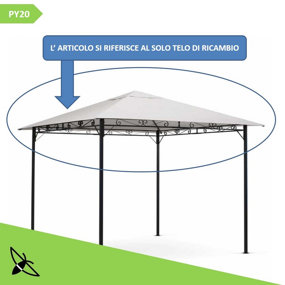 Telo gazebo 3x3 STYLE [OCCASIONE] Copertura per gazebo da giardino