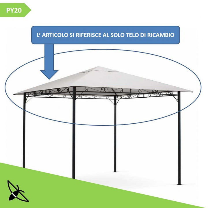 Telo gazebo 3x3 STYLE [OCCASIONE] Copertura per gazebo da giardino