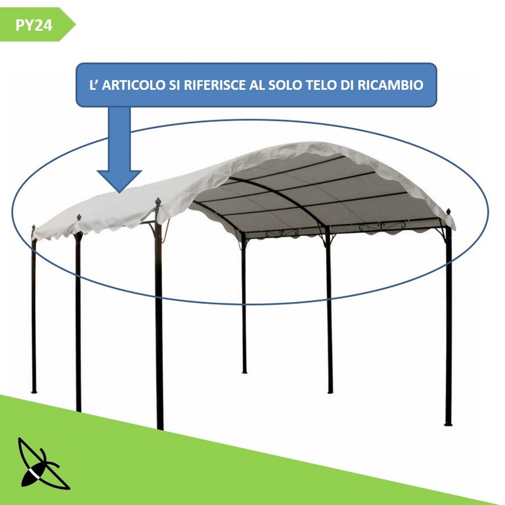 Telo gazebo 3x4  ONDA [OCCASIONE] Copertura in tessuto poliestere