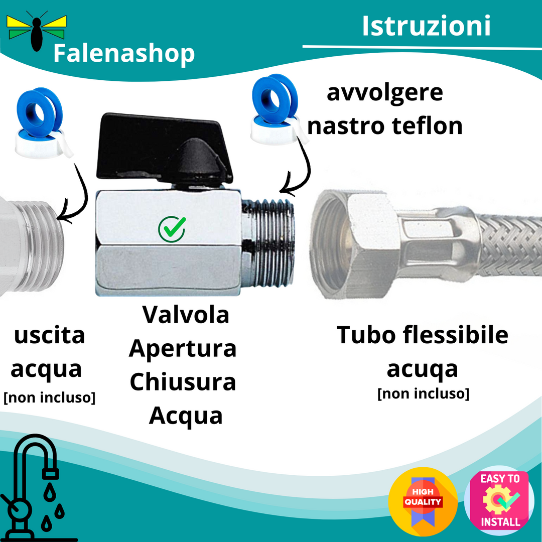 Valvola a sfera MF 1/2"" con leva in metallo