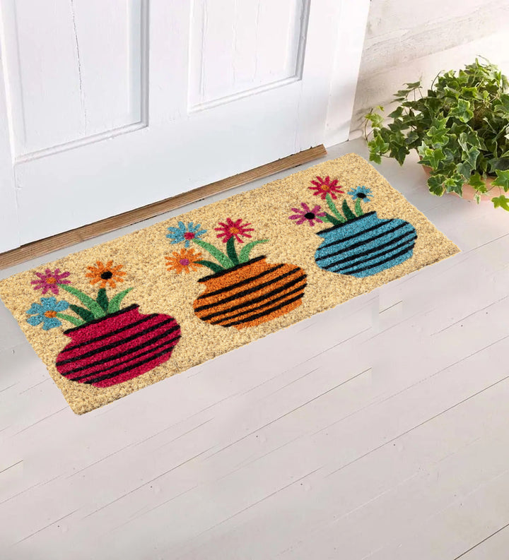 Zerbino Ingresso casa Divertente Simpatico cm 23X53 Tappeto Antiscivolo in Cocco