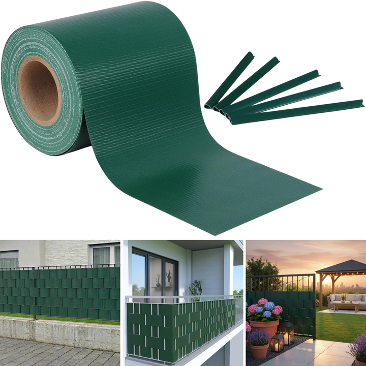 Falena Strisce Frangivista per Balcone, Fascia Privacy per Recinzione o cancello in PVC