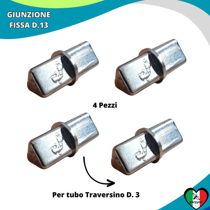 Accessori Ringhiera - Giunzione Fissa Tubo D. 13mm