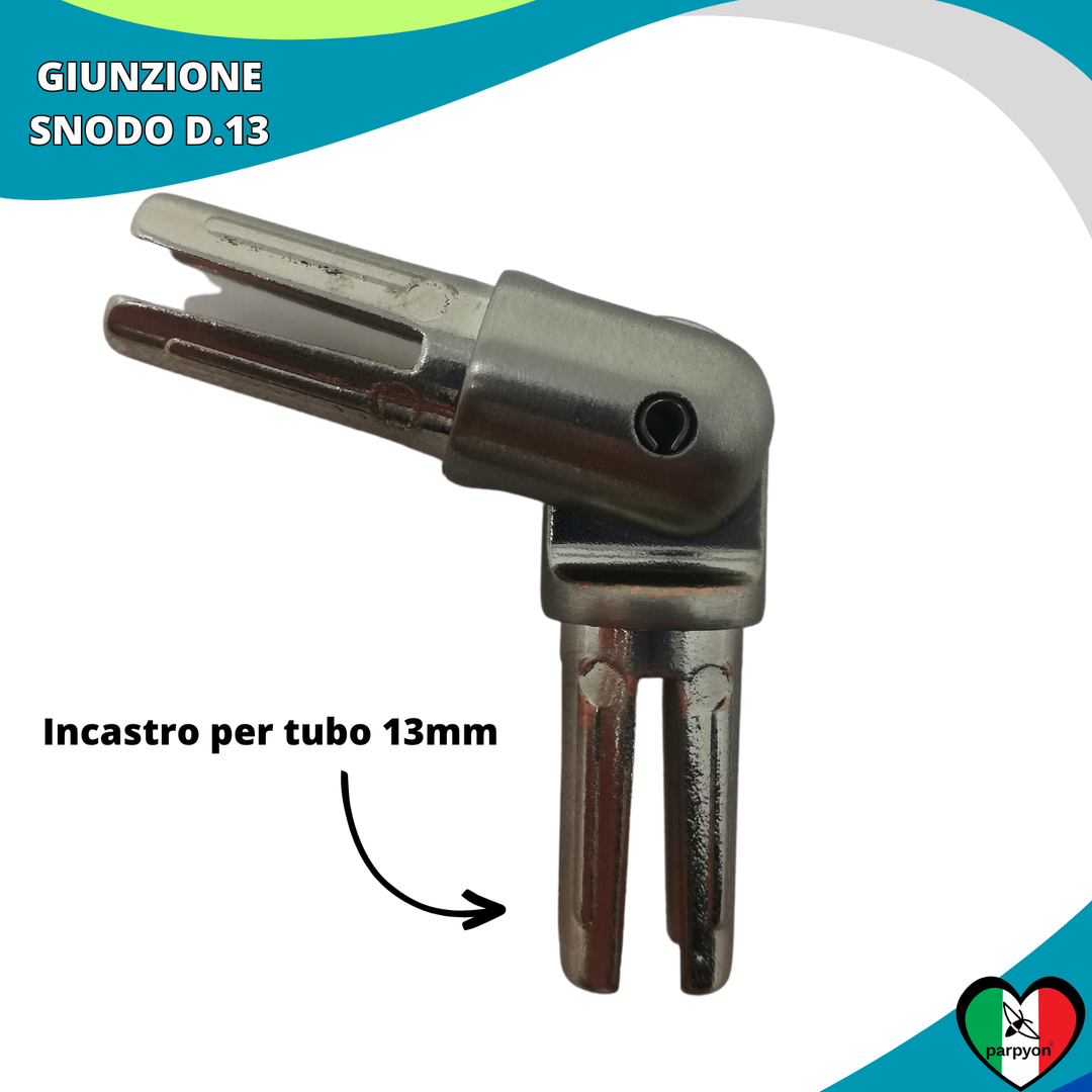 Accessori Ringhiera - Giunzione Snodo Tubo D. 13mm