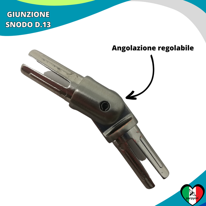 Accessori Ringhiera - Giunzione Snodo Tubo D. 13mm