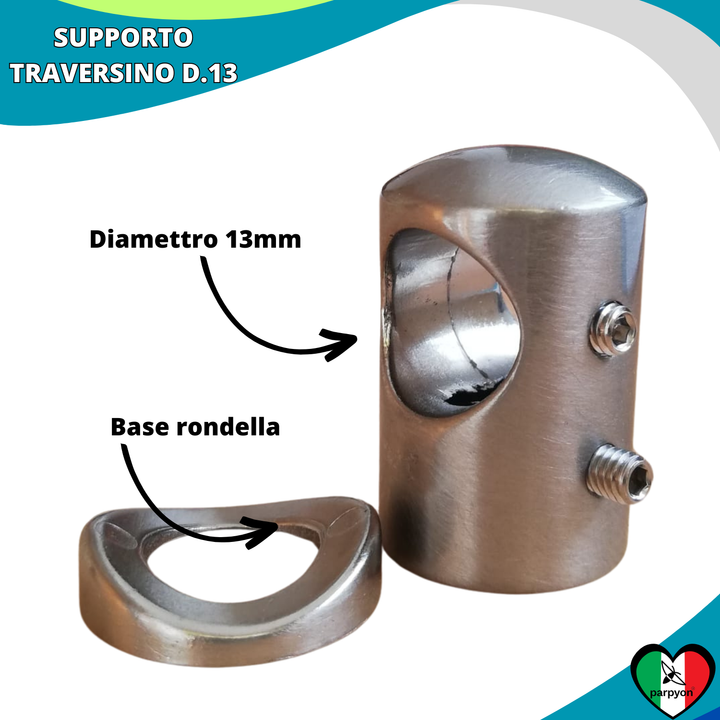 Accessori Ringhiera - Supporti Traversini 4Pz