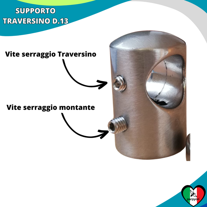 Accessori Ringhiera - Supporti Traversini 4Pz