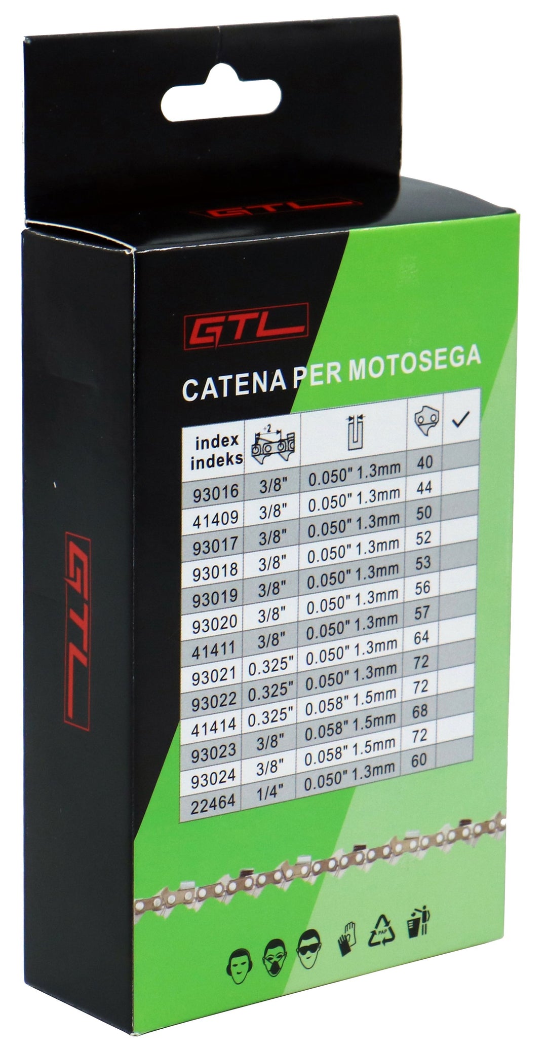 Catena ricambio per Motosega a scoppio o elettrica