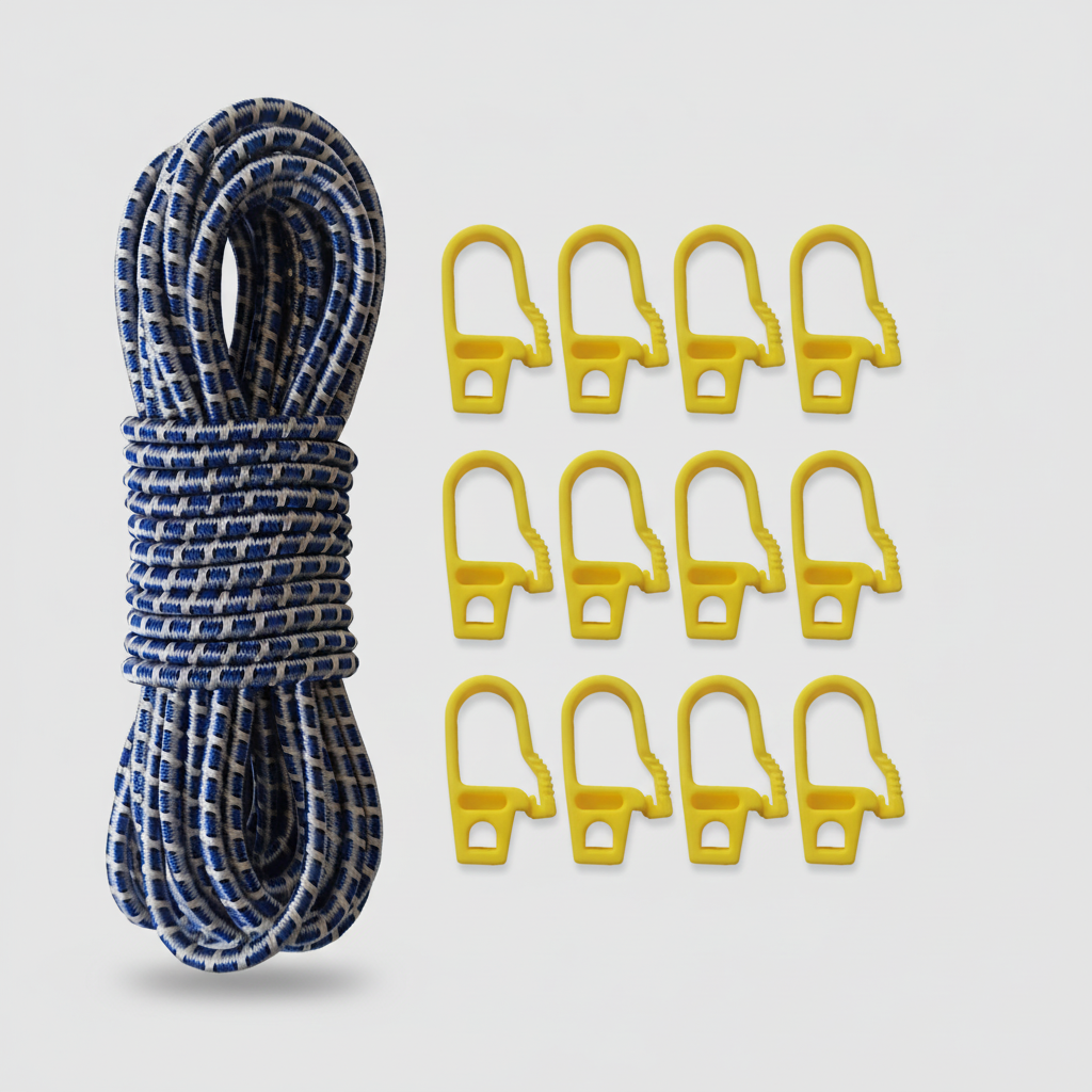 Corda Elastica Fune per Teloni Nautica Bagagli Resistente Diametro 8 MM Corda Elastica Fune per Teloni Nautica Bagagli Resistente Diametro 8 MM