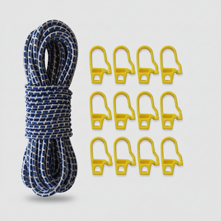 Corda elastica per teloni, elastici portapacchi, corde elastiche con Ganci
