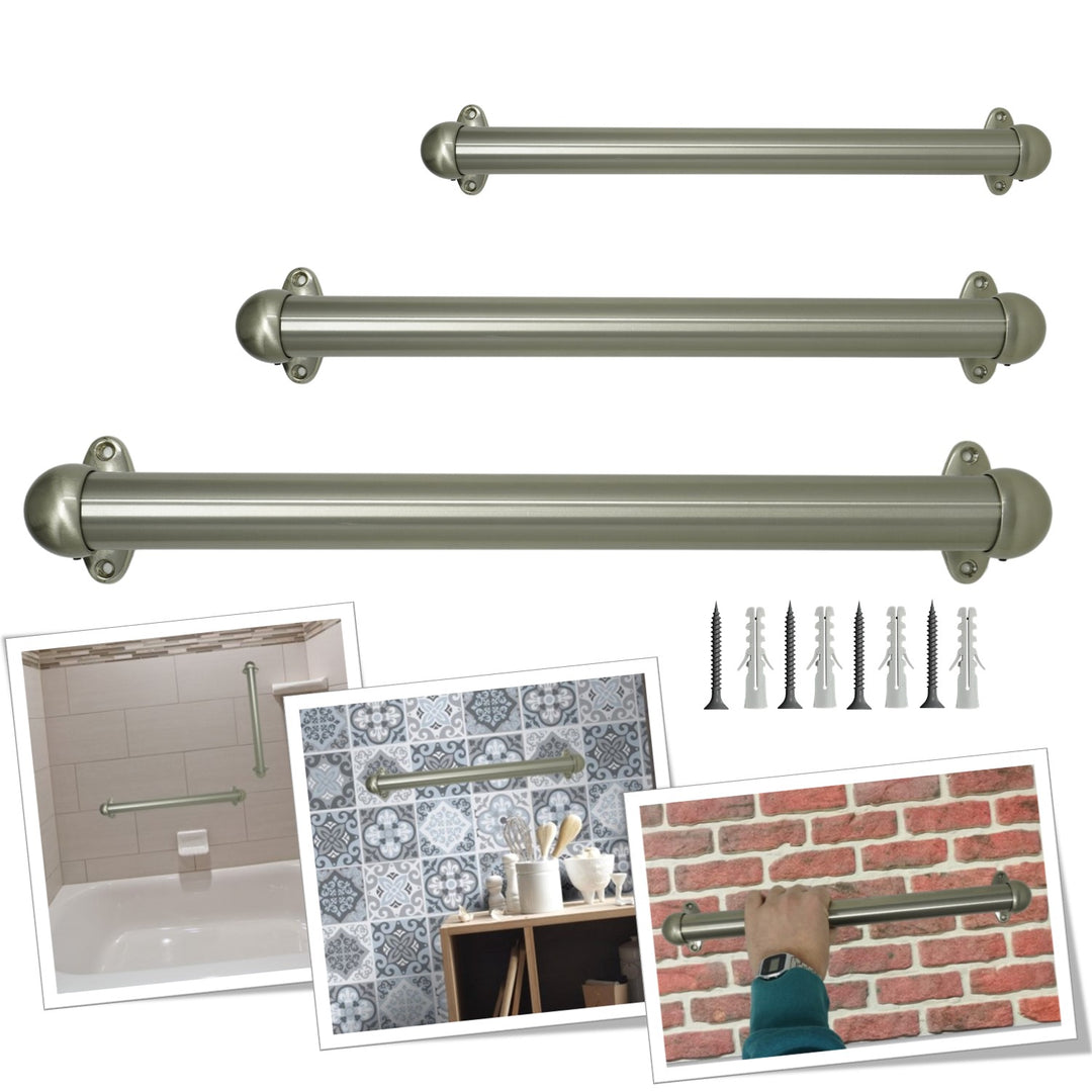 Corrimano in Acciaio Inox D.32mm con supporti Mod.M19