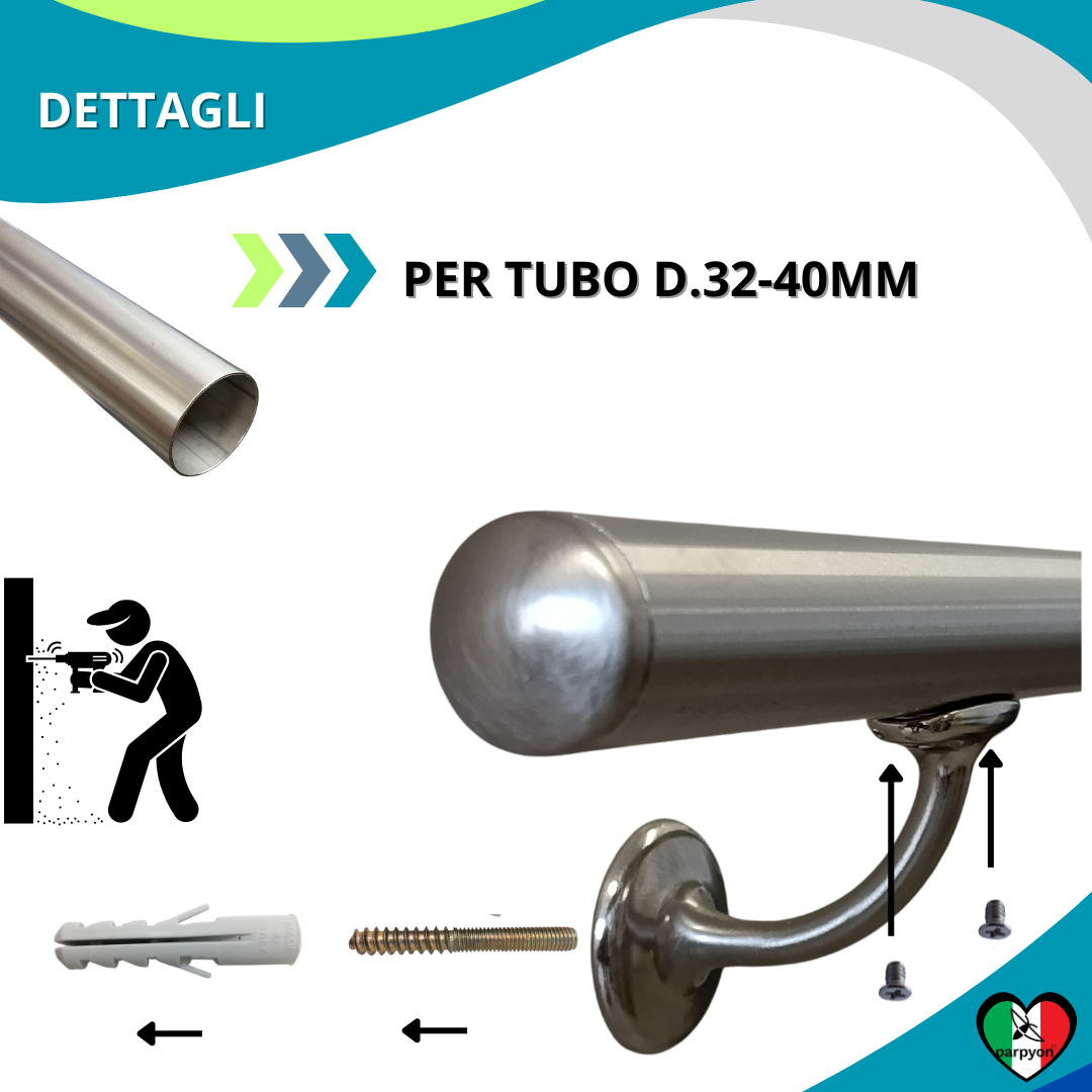 Accessori corrimano - Supporto tubo Mod V42R