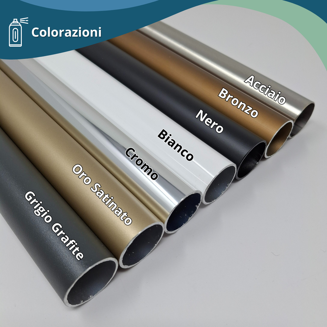 Corrimano in metallo Bianco con supporti a muro Mod.518