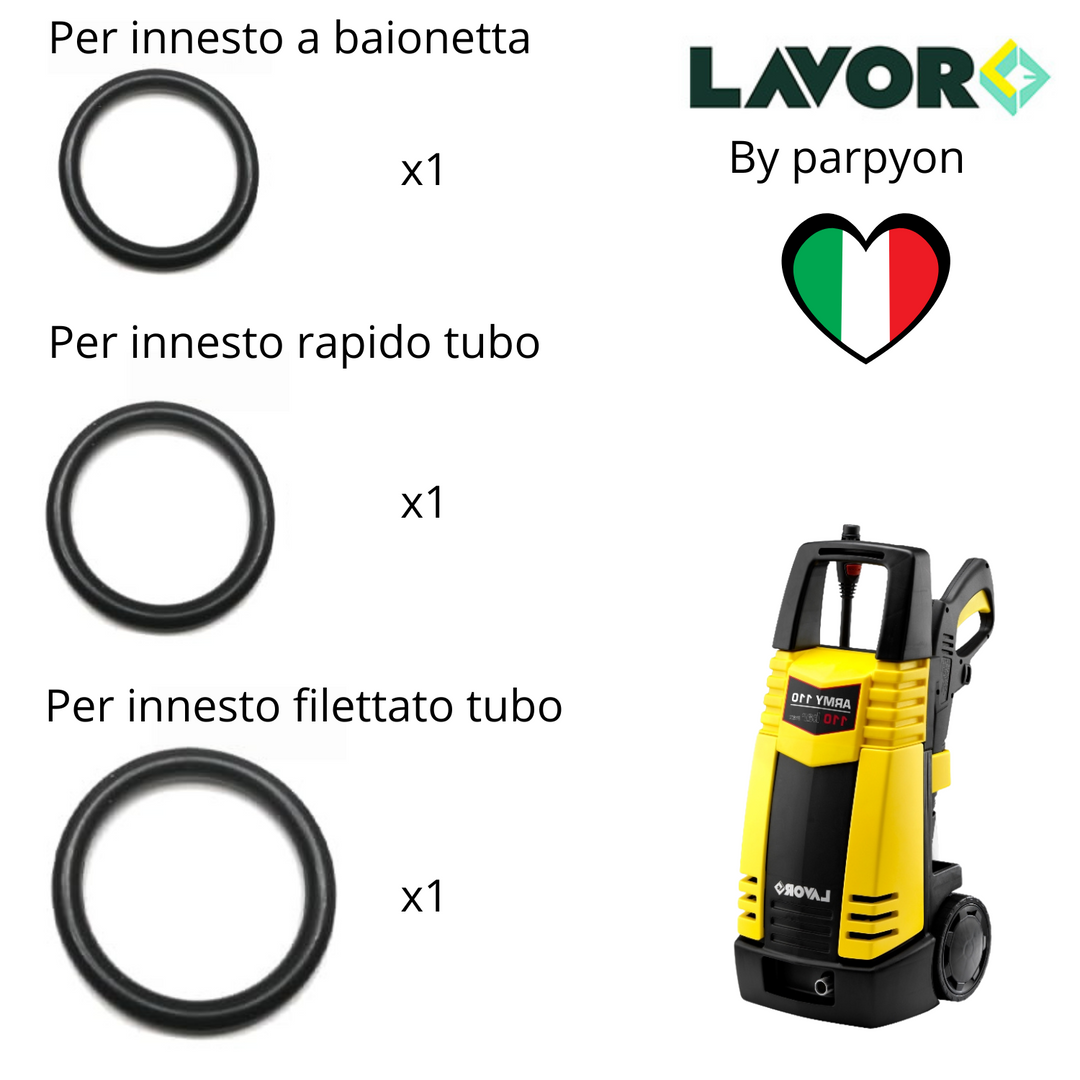 Lavor n. 3 guarnizioni Oring per accessori Lavorwash