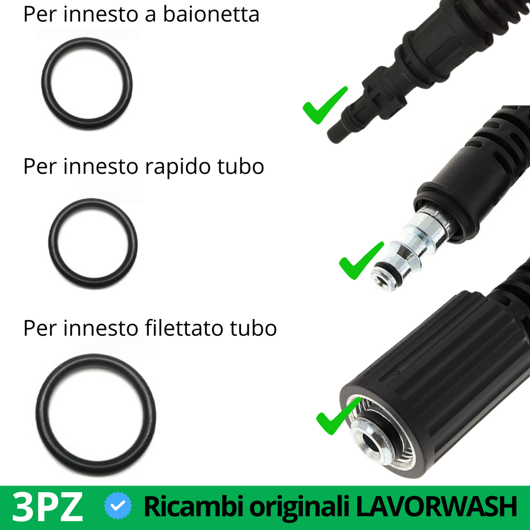 Lavor n. 3 guarnizioni Oring per accessori Lavorwash