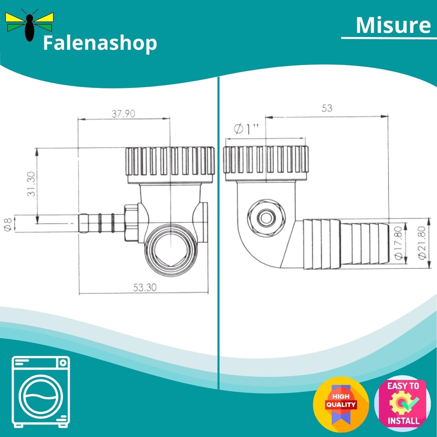 SIFONE ORIGINALE PER AMMORBIDENTE PER LAVATRICI HOOVER - 2099947OH - Foto 5