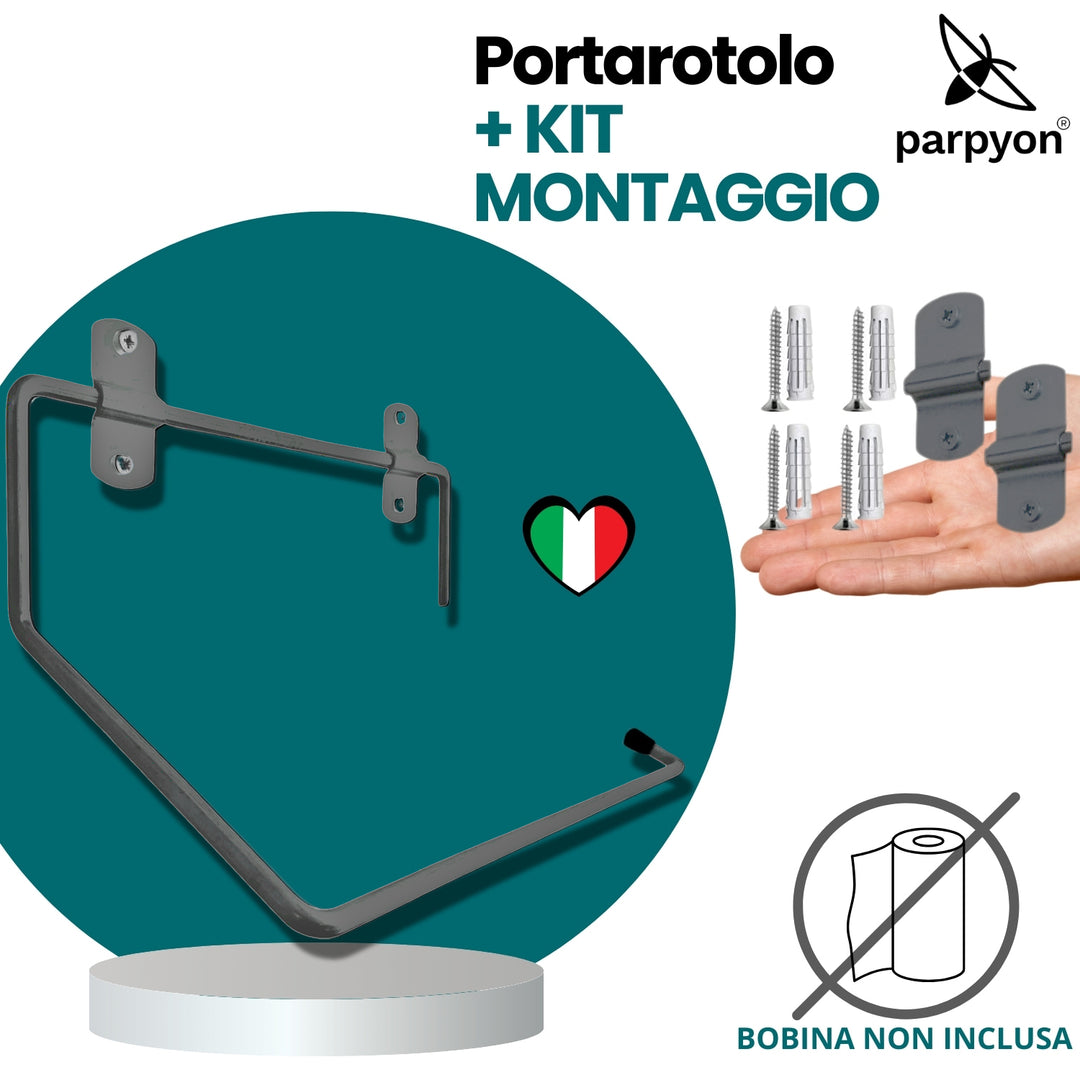 Portarotolo industriale a muro Argento Mod.3A