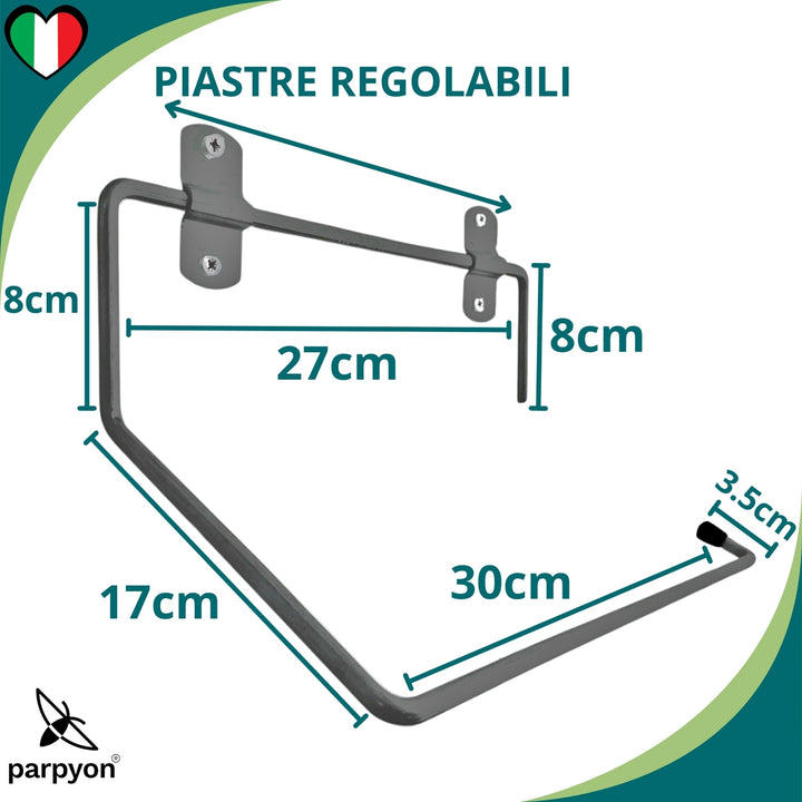 Portarotolo industriale a muro Argento Mod.3A