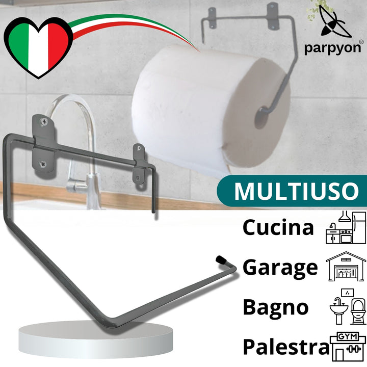 Portarotolo industriale a muro Argento Mod.3A
