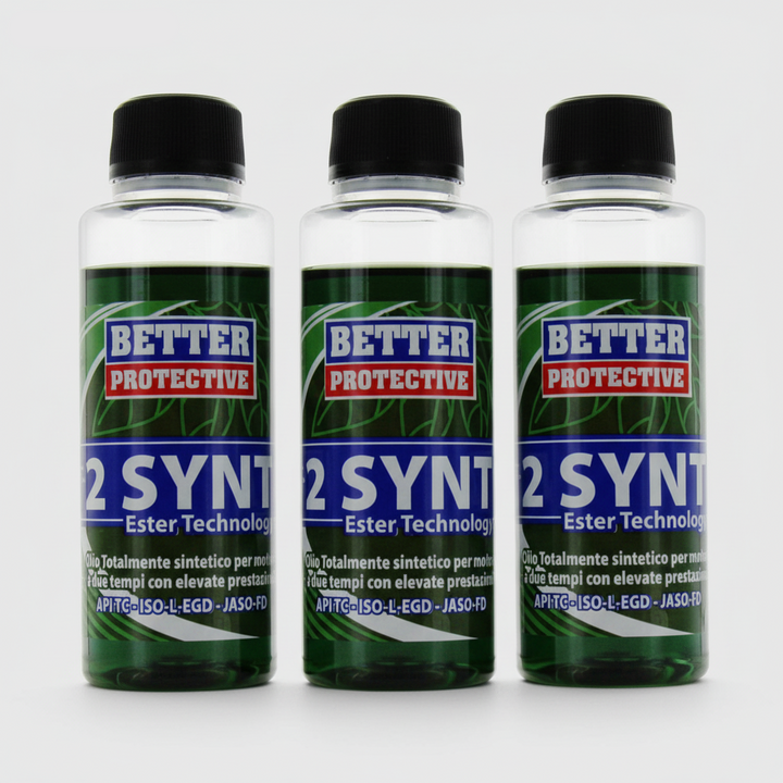 Olio per Miscela 2 Tempi 100% Sintetico 3pz Better Protective 2 Synt - 3pz da 100 ml