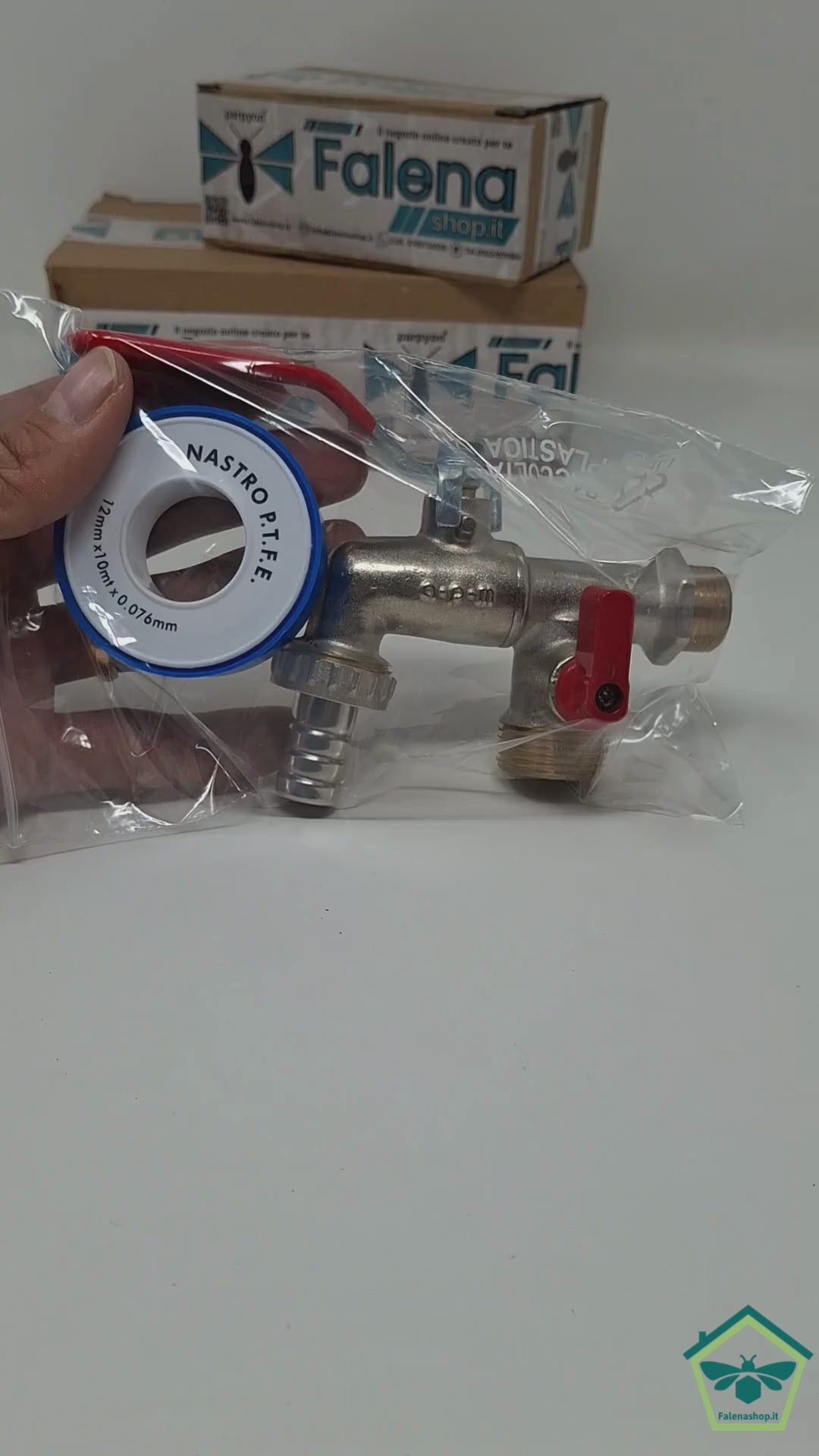 Rubinetto Giardino 1/2 pollice doppia uscita con porta gomma rubinetto lavabo da esterno