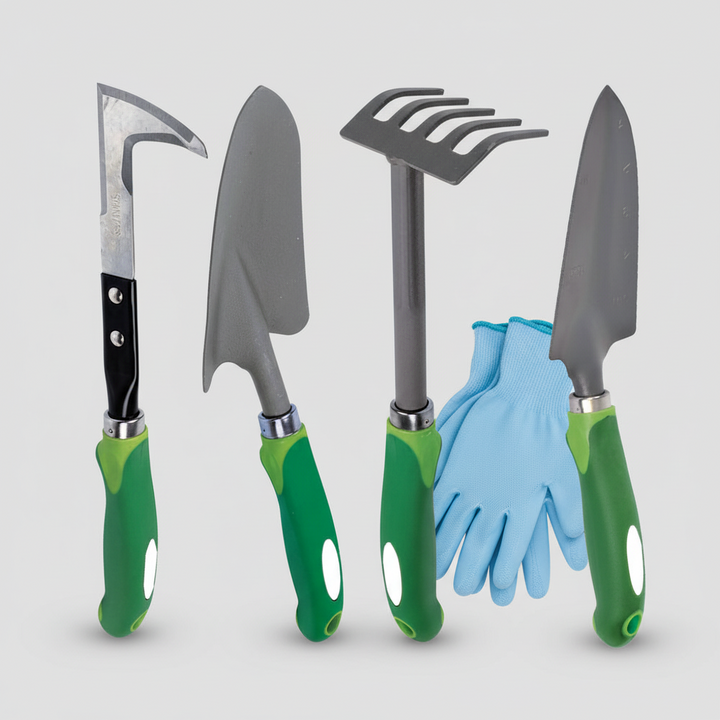 Set Giardinaggio Kit Giardinaggio 4 PZ rastrello, estirpatore Erbacce, 2 Paletta, + Guanti falenashop.myshopify.com