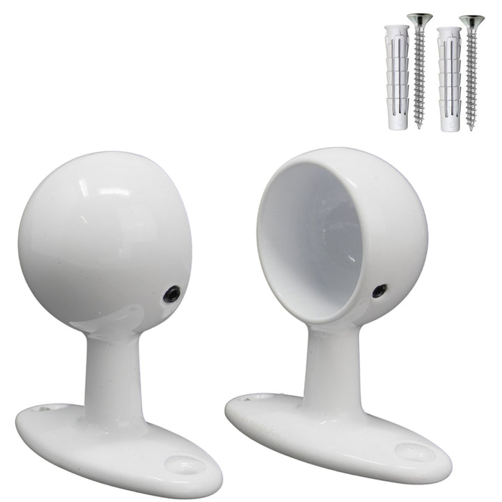 Supporti per bastoni tende in Metallo, 2pz. + viti e tasselli MOD. 519