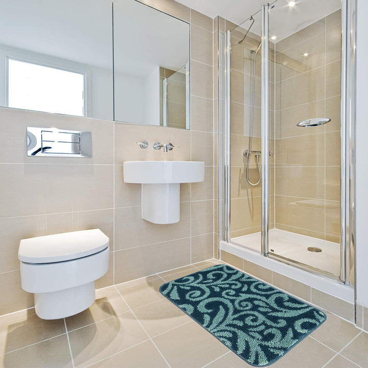 Tappeto Bagno Antiscivolo Giglio, CM 50X80 Lavabile in Lavatrice
