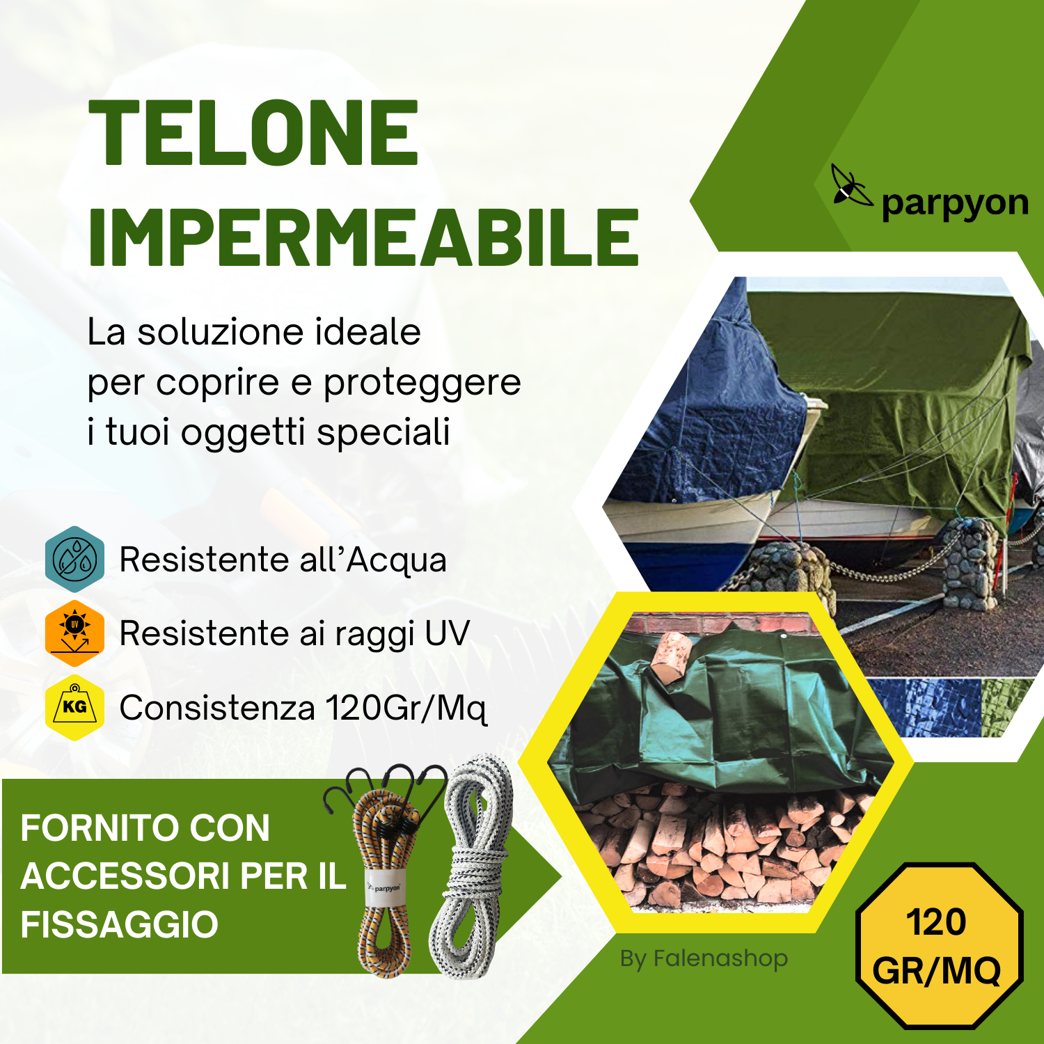 QWORK Telo Trasparente Impermeabile 2x4 Metri Con Occhielli E Corda - Per Campeggio, Giardino, Serra, Balcone