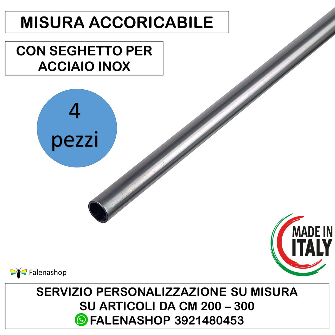 Accessori Ringhiera - Tubo Acciaio Inox D.13mm - 4 Pz