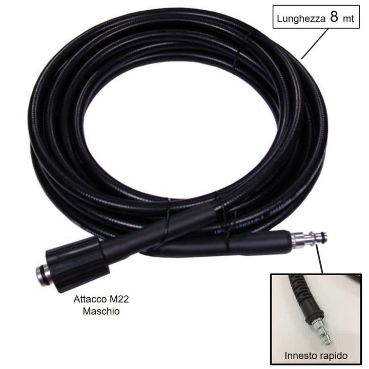 Lavor pistola S09 + tubo mt 8 idropulitrice accessori ricambi lavorwash