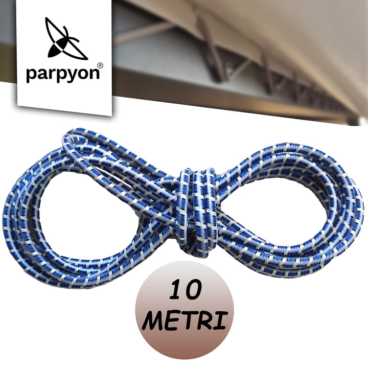 Corda elastica per teloni ideale come cinghia di fissaggio, elastici portapacchi, corde elastiche con Ganci